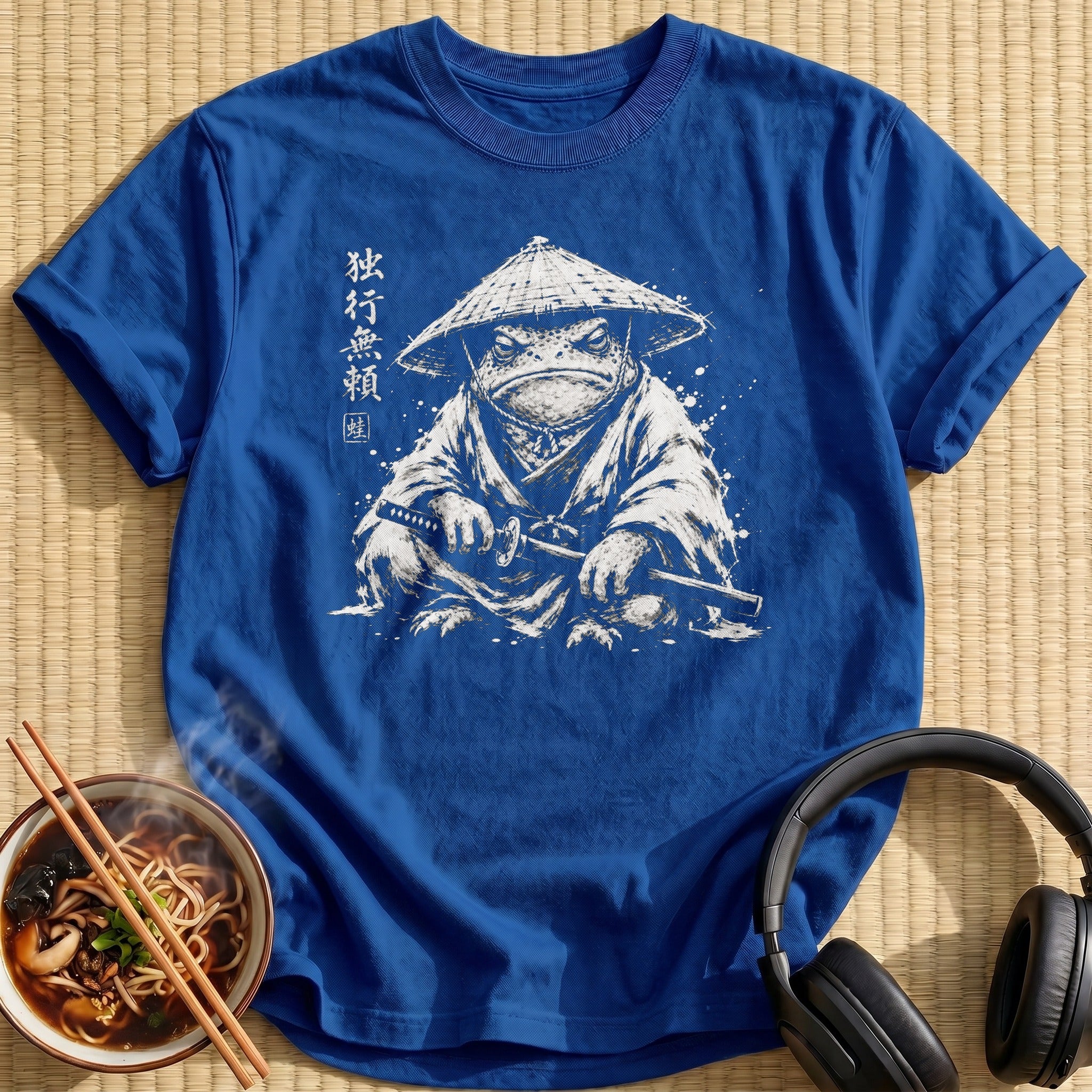 Grumpy Toad Samurai Straw Hat