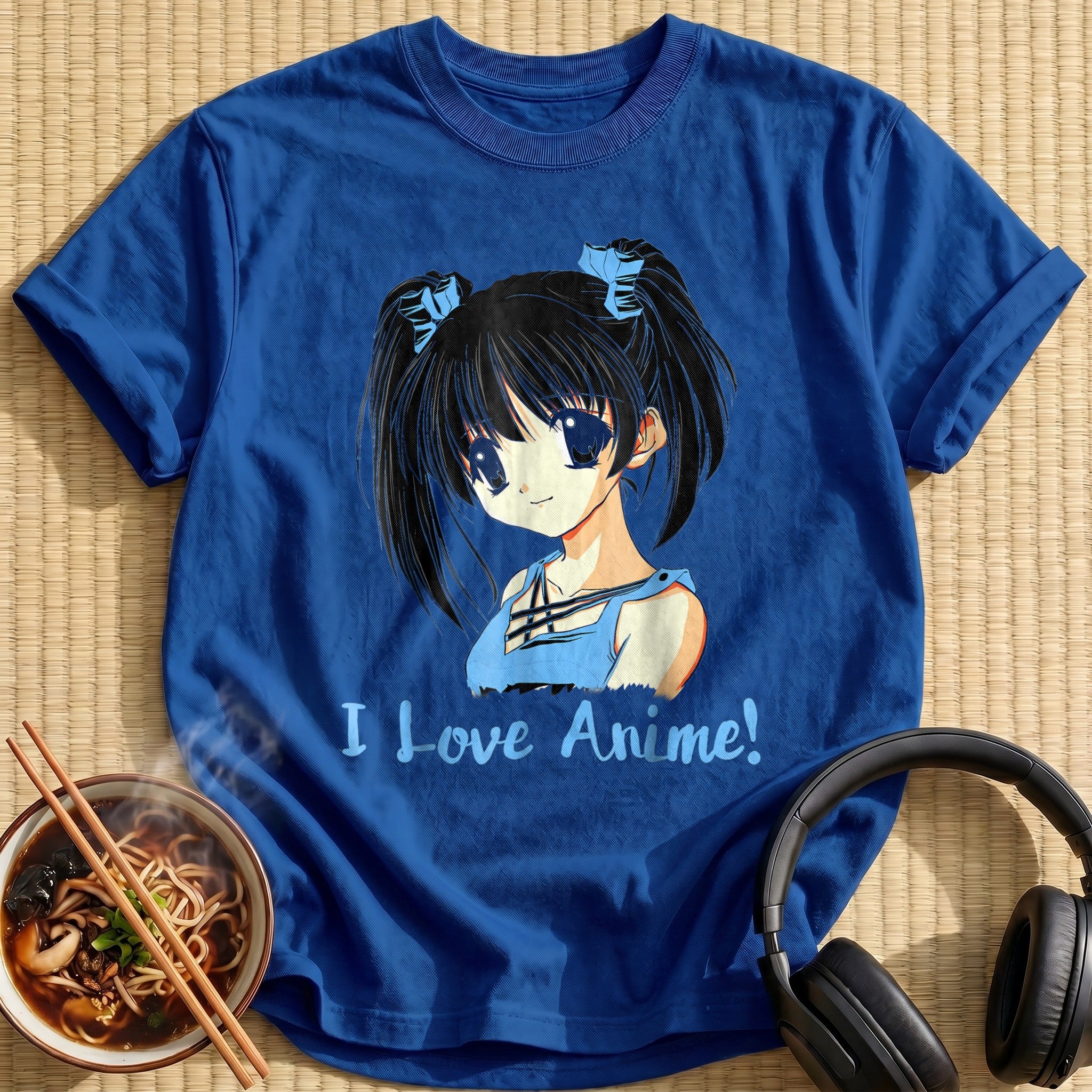 I Love Anime Twintail Girl Portrait - Royal
