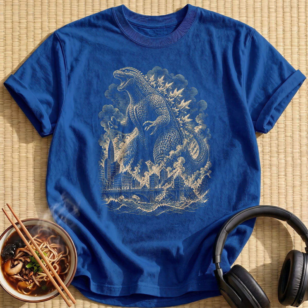 Kaiju Woodcut 93 - Royal