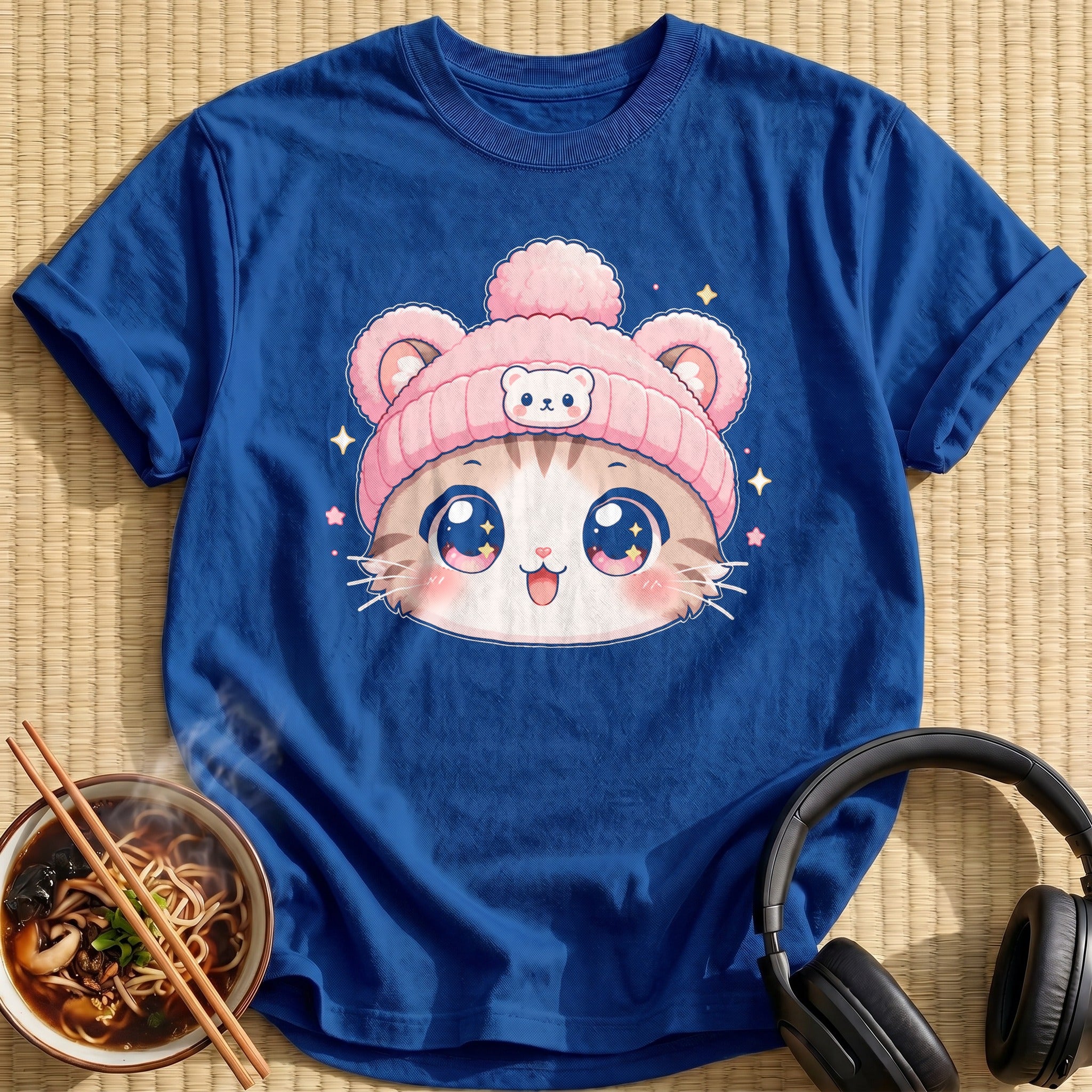 Kawaii Cat (Pastel Pink Hat)