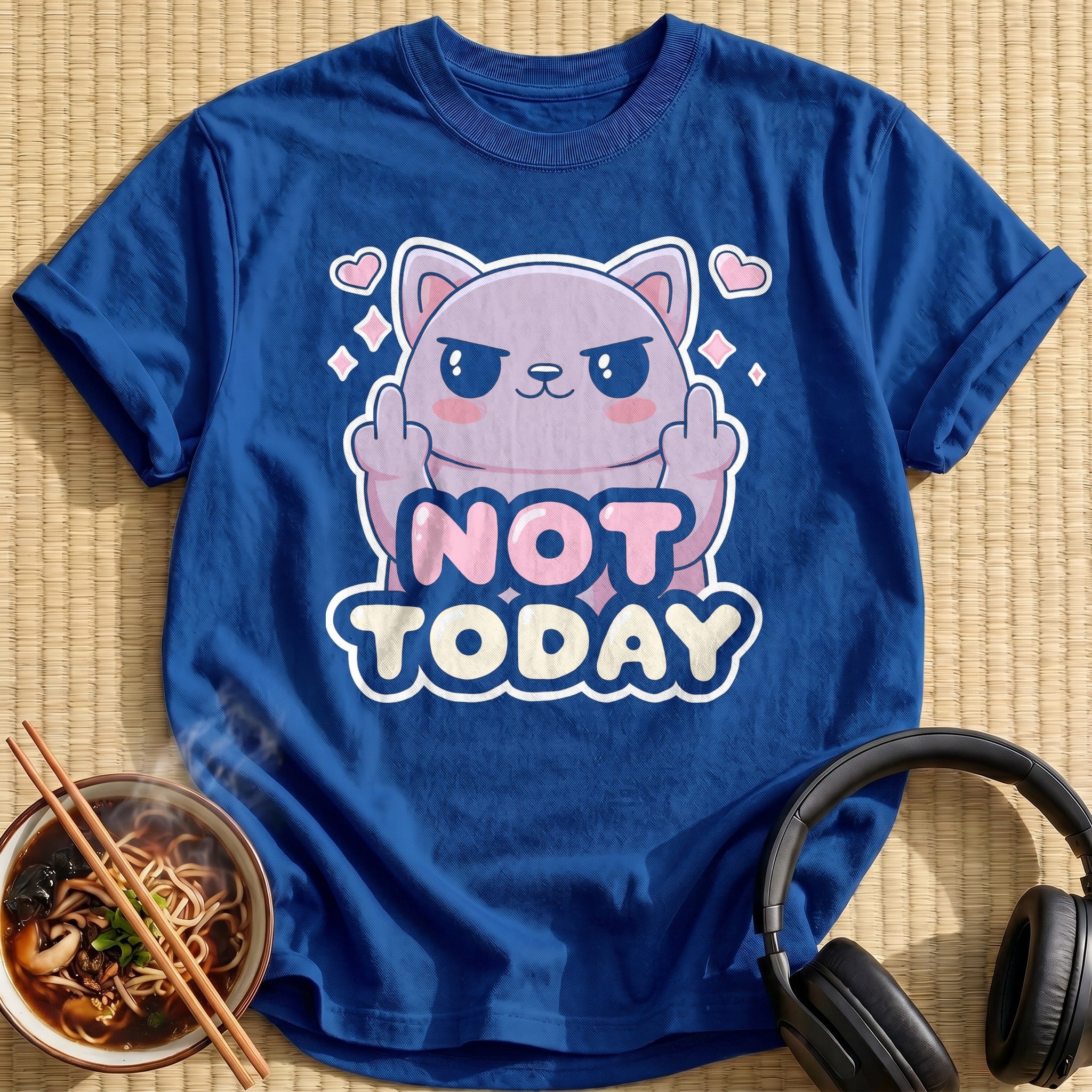Kawaii Chibi Cat Saying Not Today