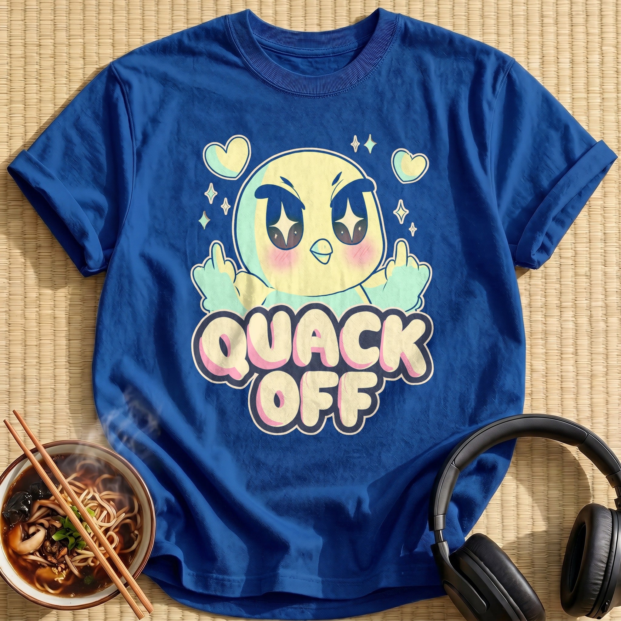 Kawaii Chibi Duck Saying Quack Off