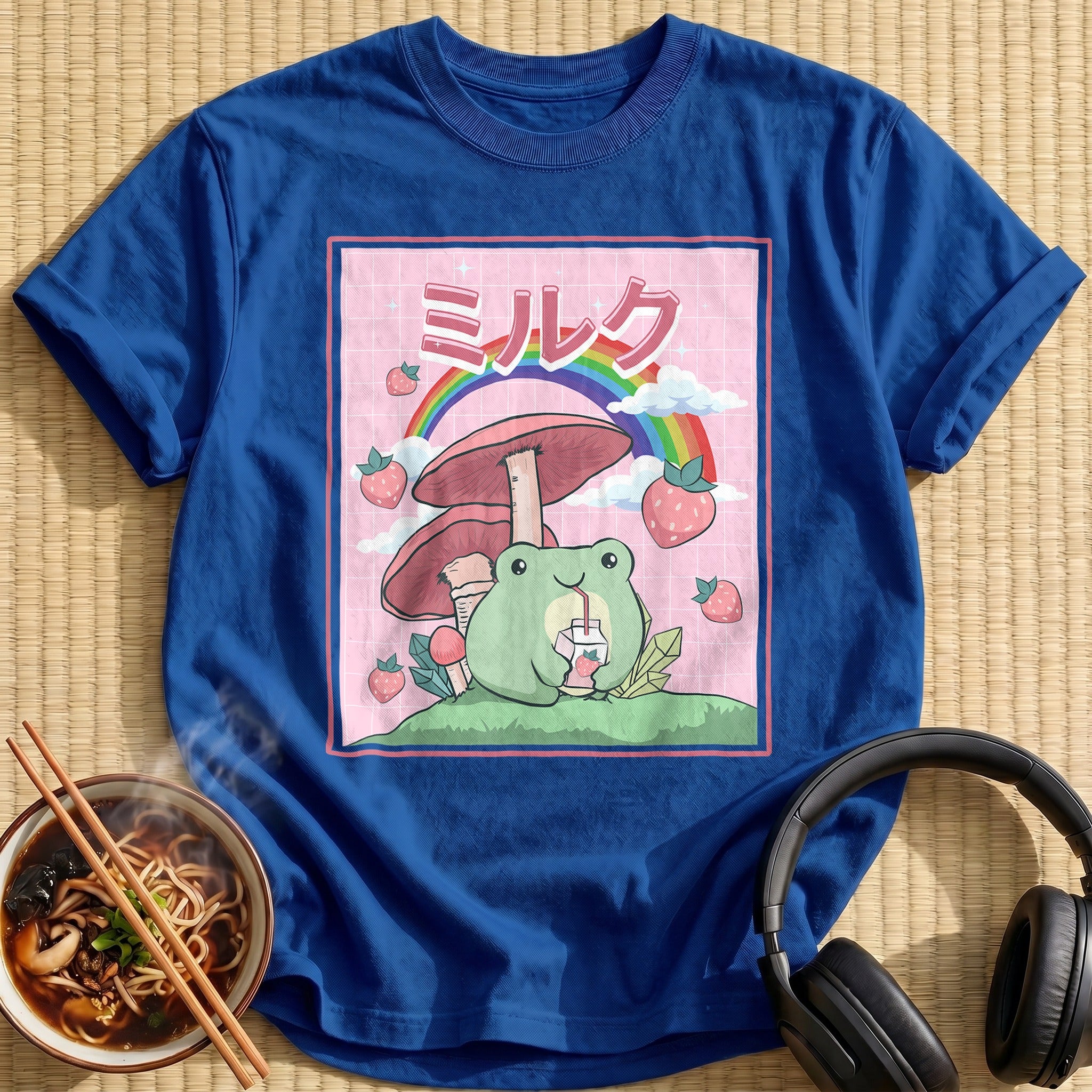 Kawaii Frog Mushroom Rainbow Strawberries - Royal