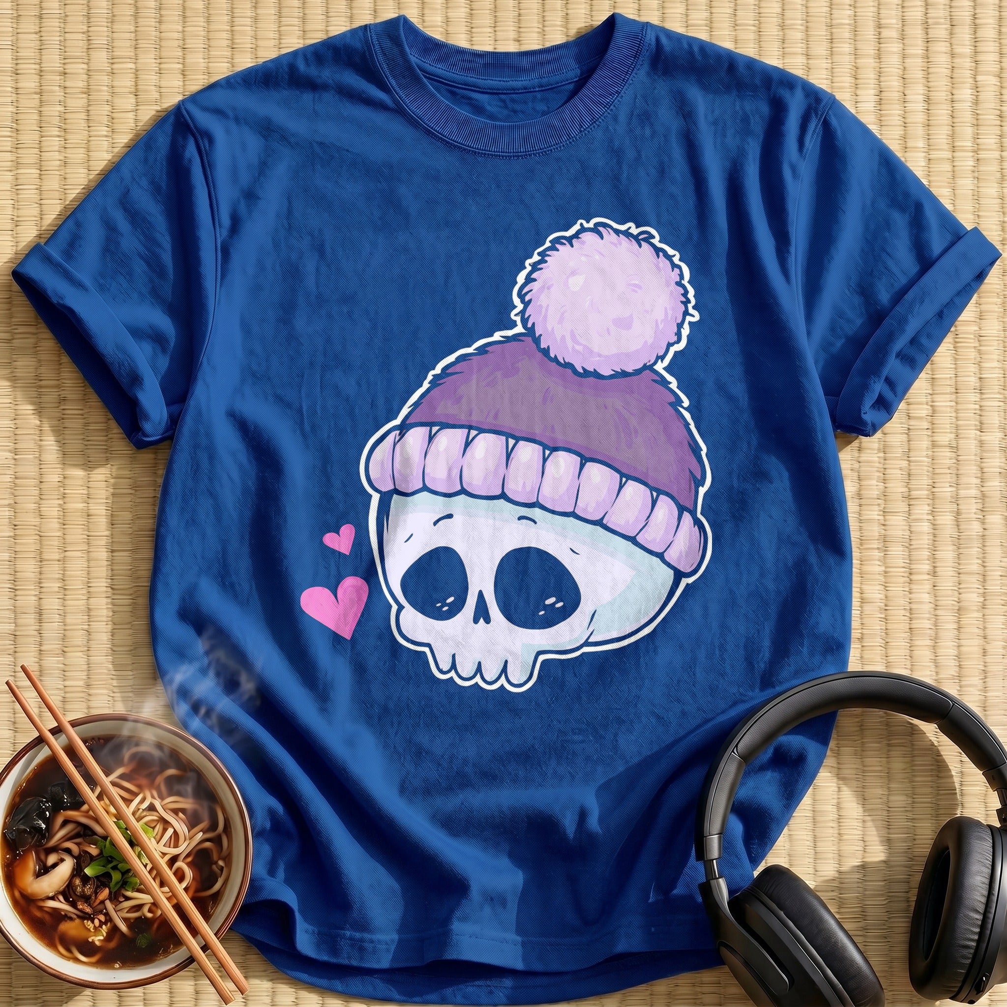 Lavender Pom Beanie Skull