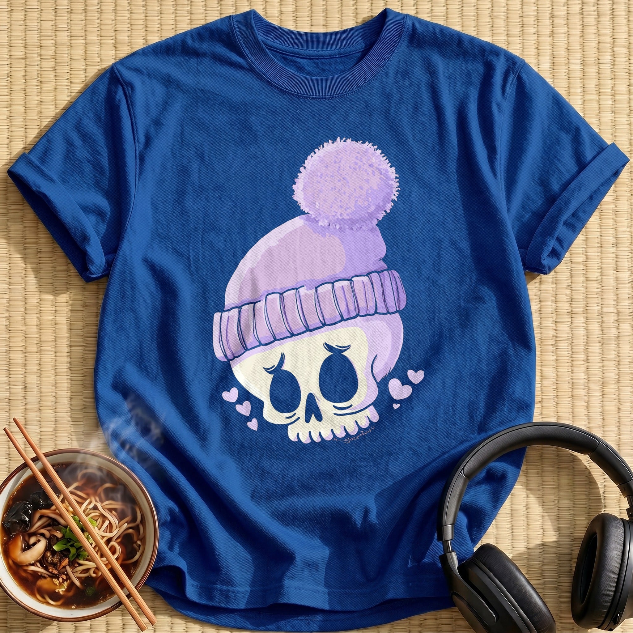 Lavender Pom Beanie Skull
