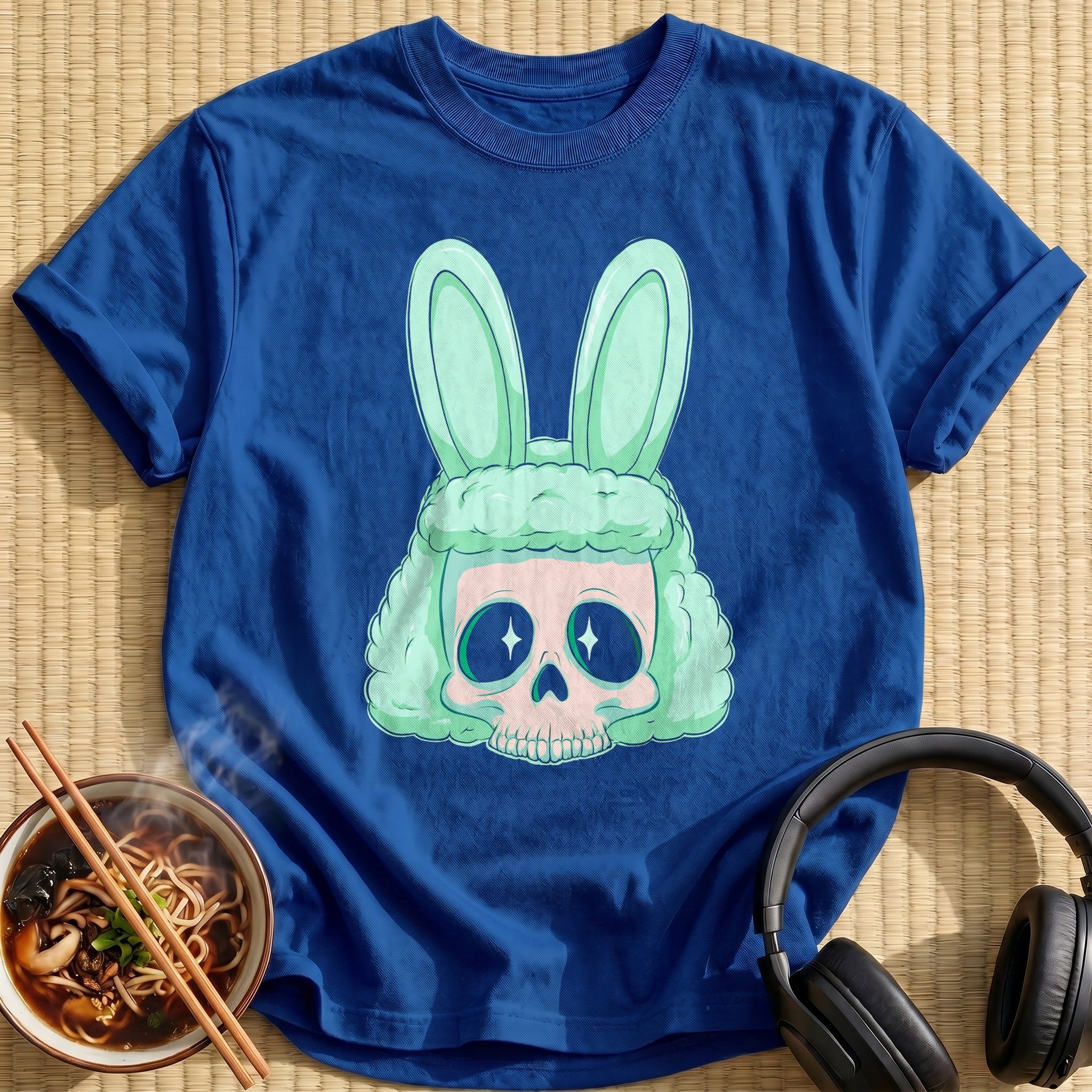 Mint Bunny Ears Skull