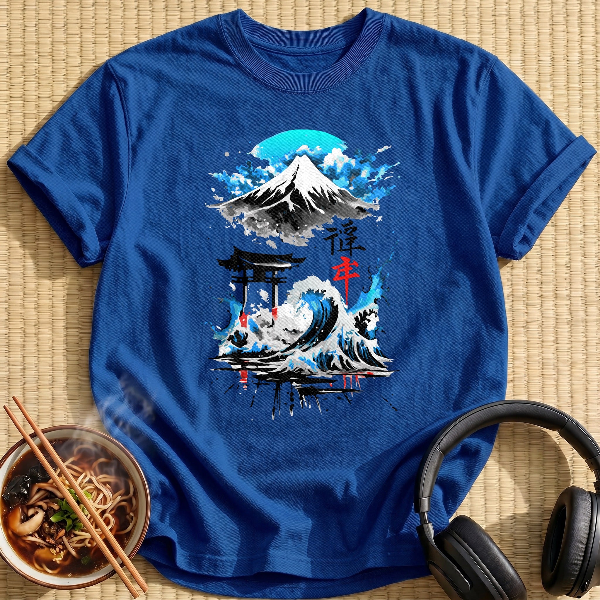 Mount Fuji Torii Wave Ink - Royal