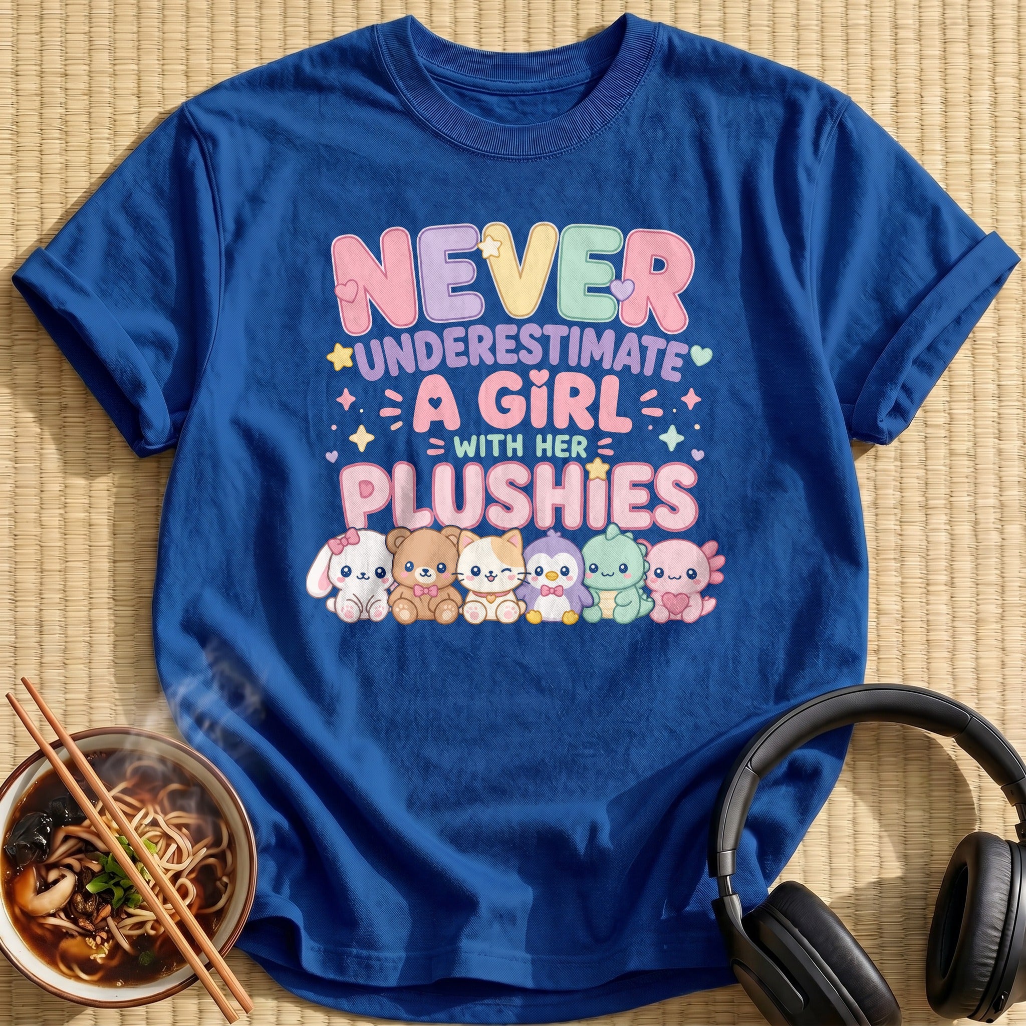 Never Underestimate A Girl With Her Plushies
