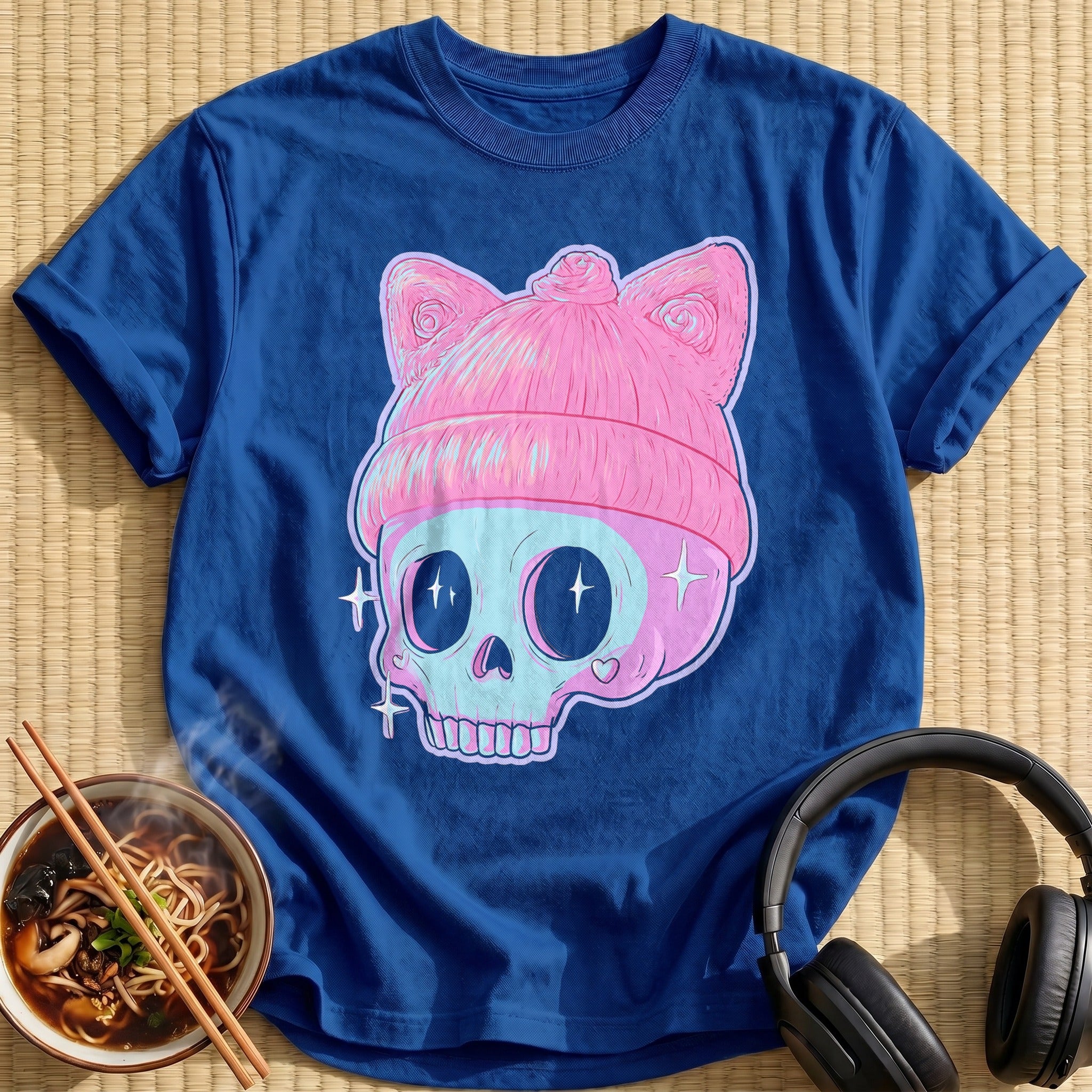 Pink Cat Beanie Skull