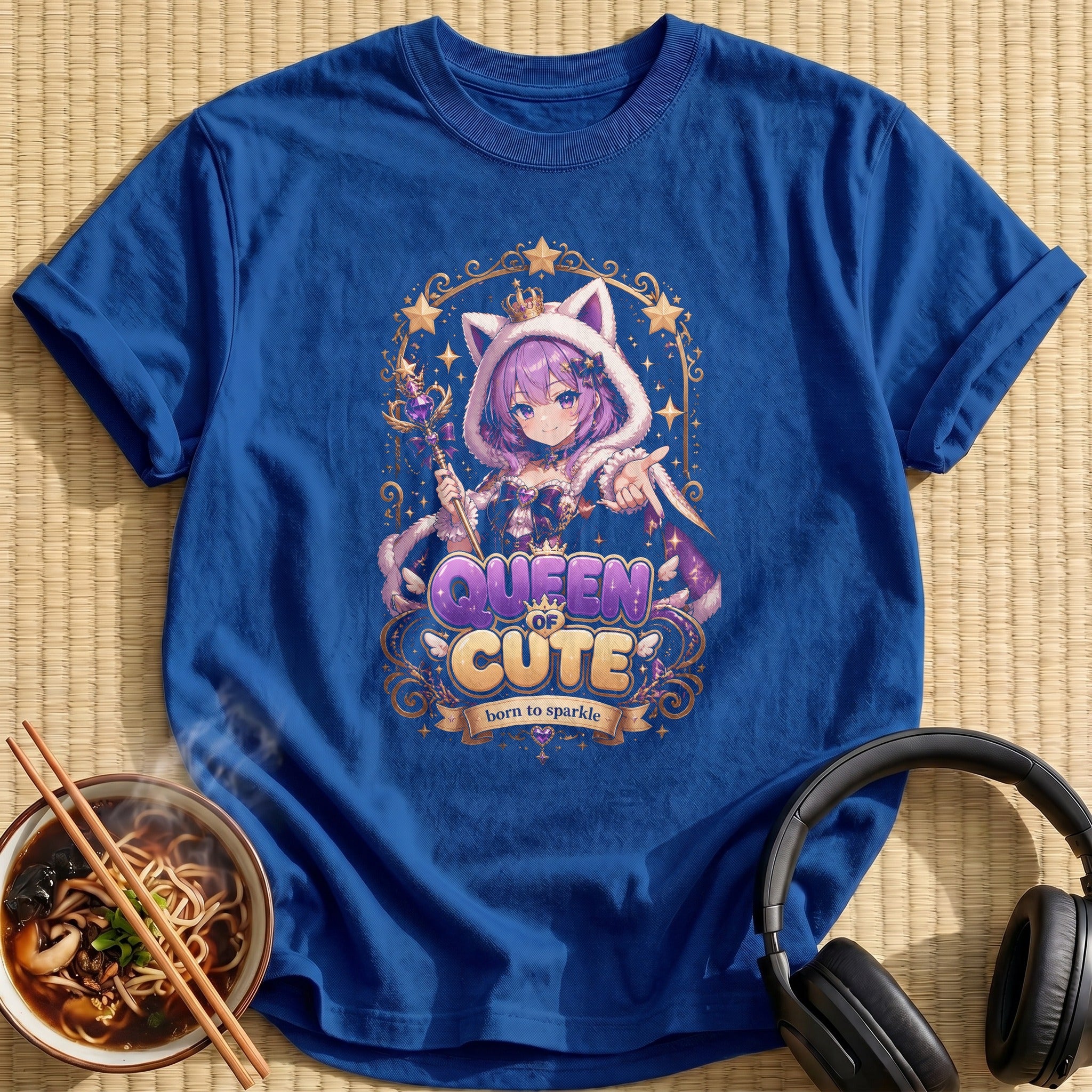 Queen Of Cute (royal purple & gold)