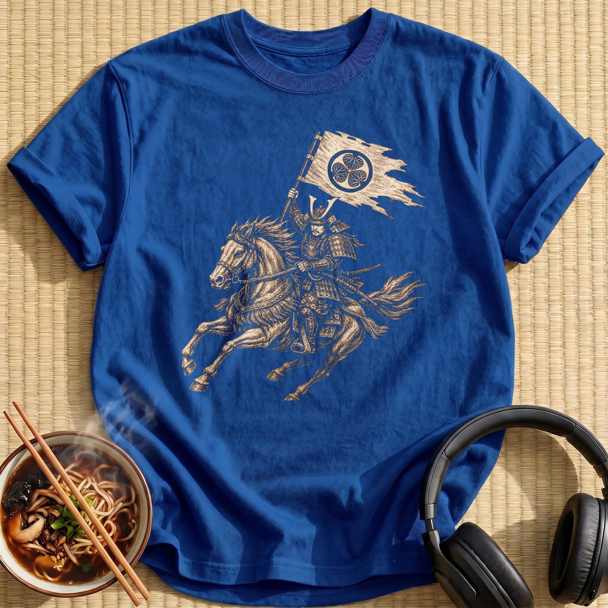 Samurai Warrior Riding Charging Horse