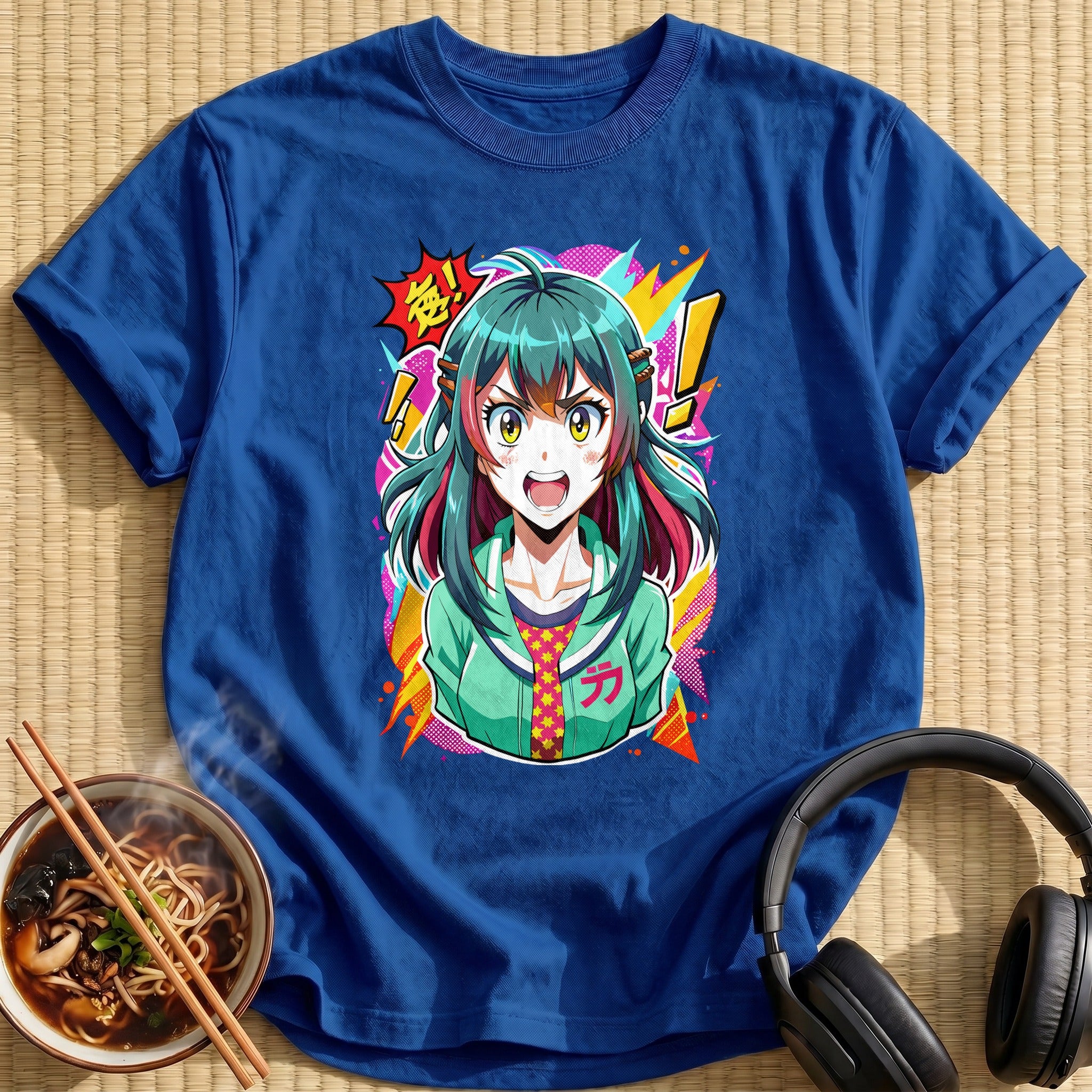 Shouting Teal Haired Anime Girl - Royal