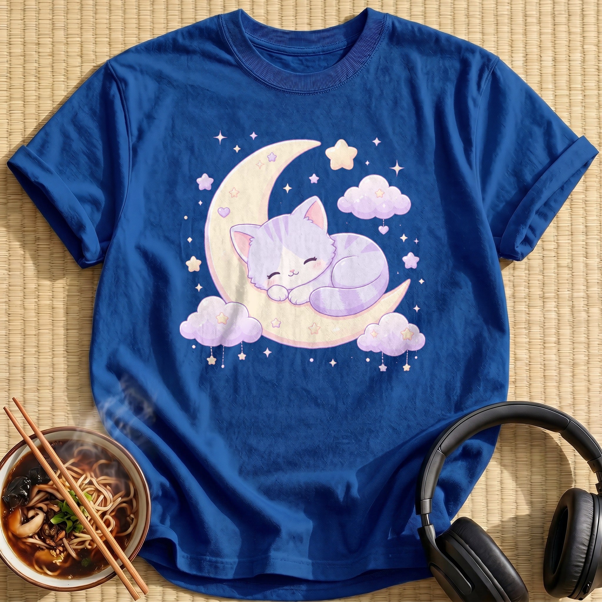Sleepy Cat On The Moon