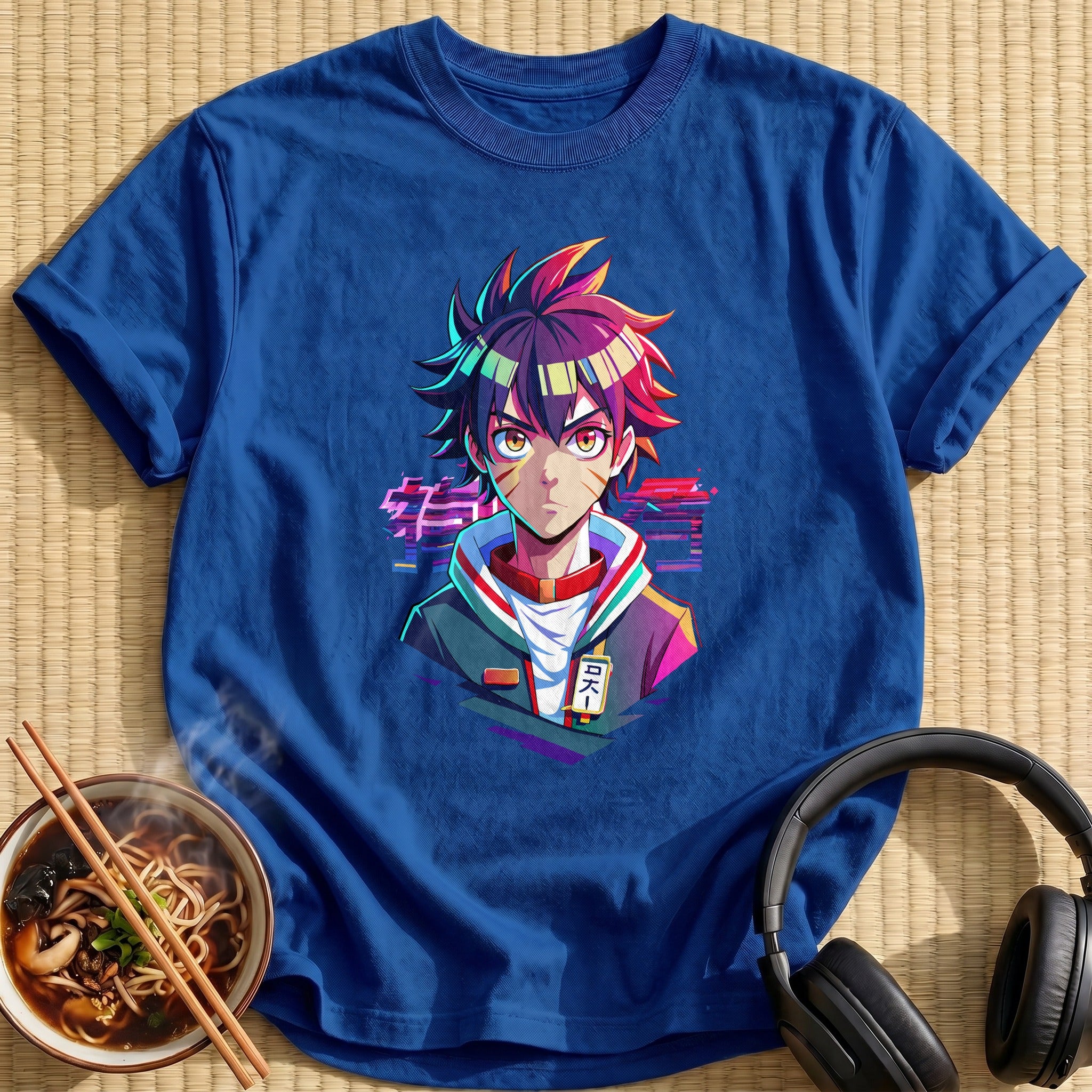 Spiky Haired Anime Boy Portrait - Royal
