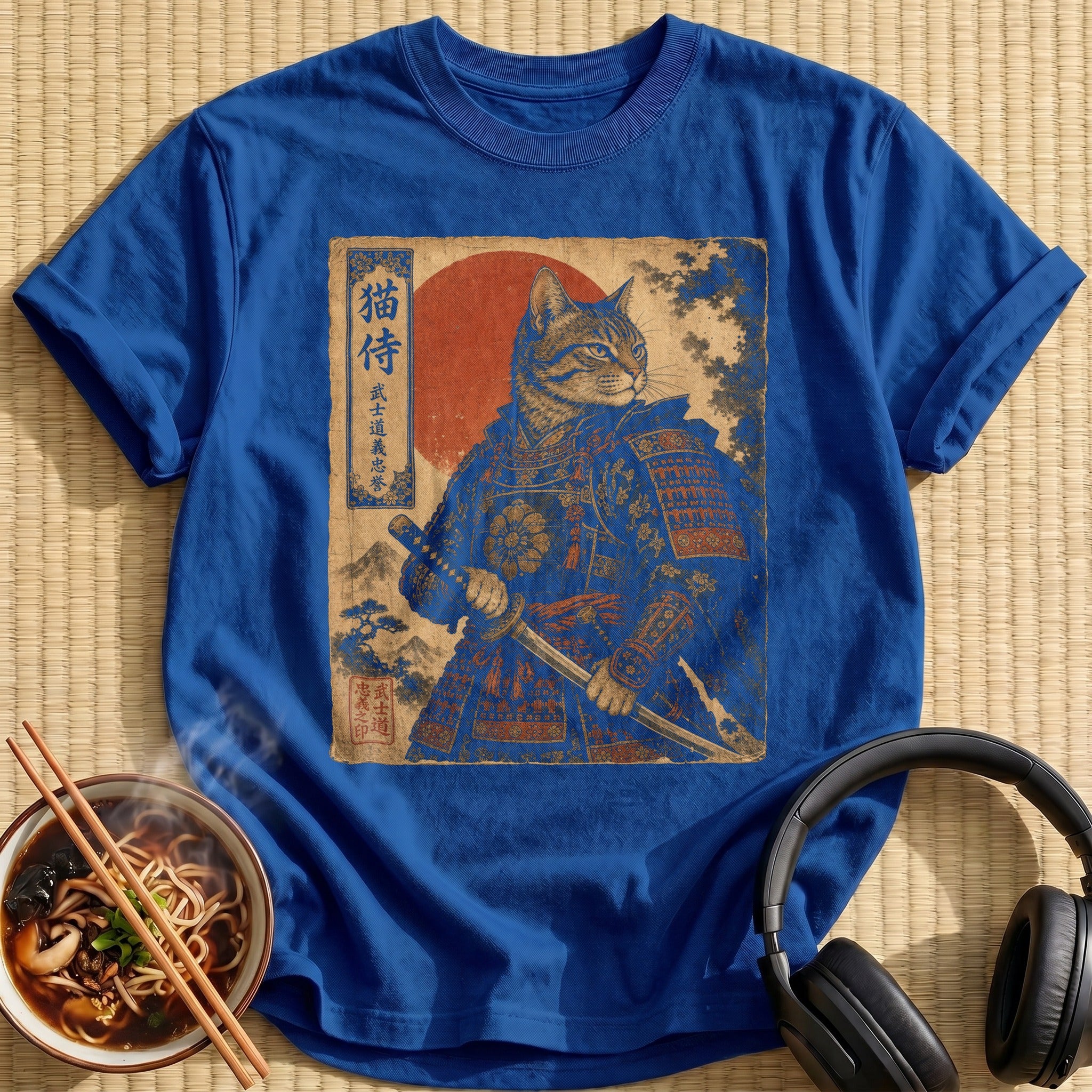 Tabby Cat Samurai With Katana