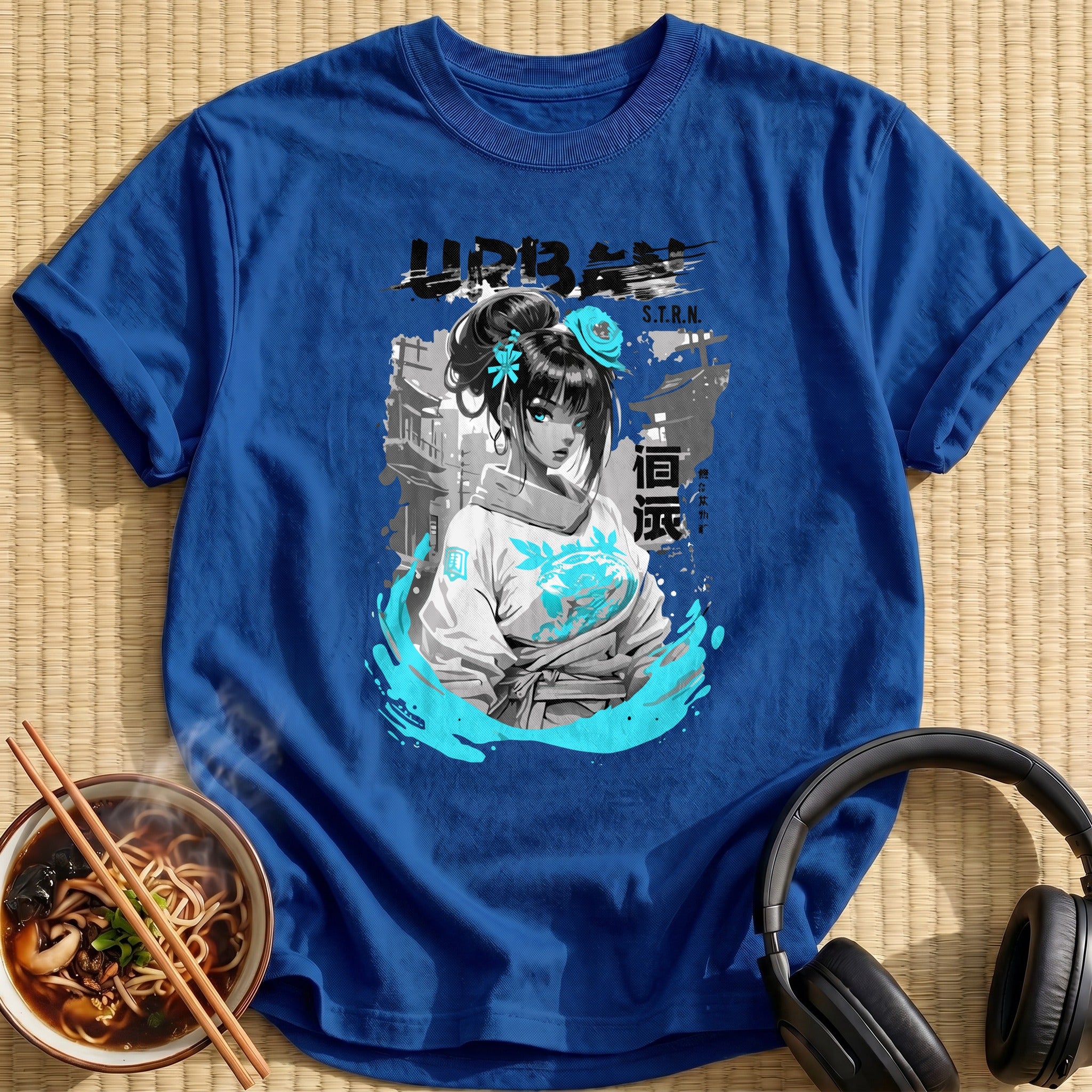 Urban Streetwear Anime Girl Cyan - Royal