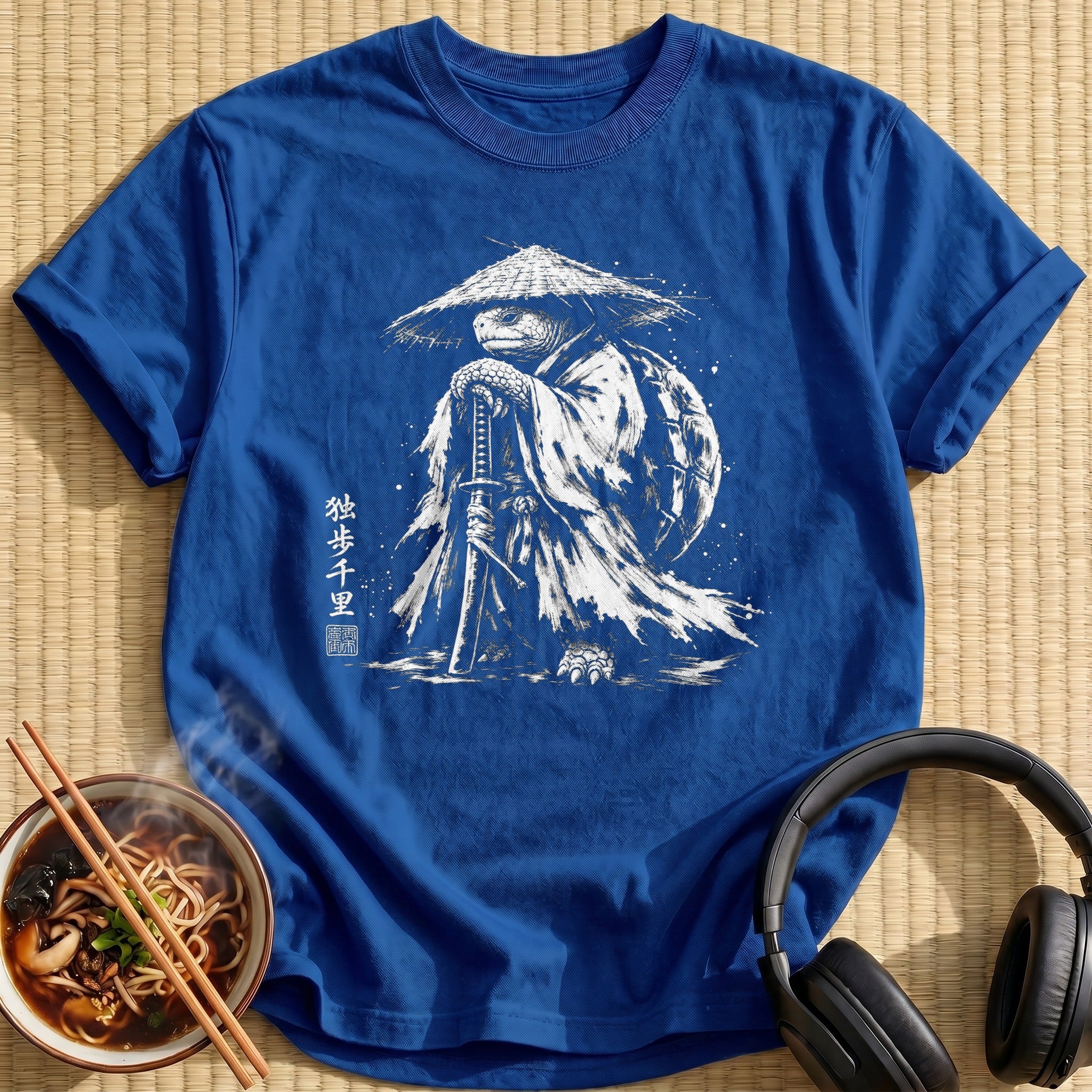 Wandering Tortoise Samurai Black White