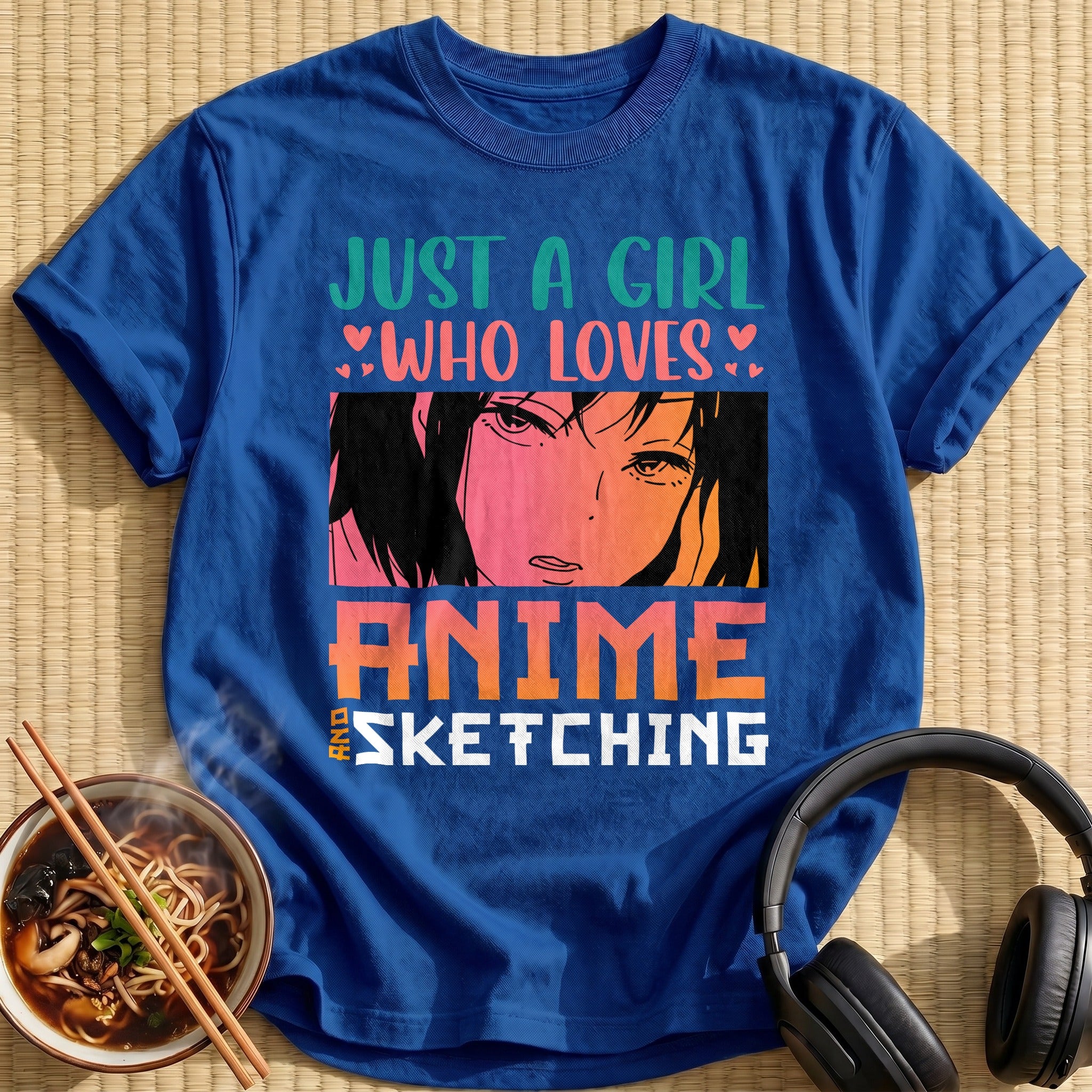 Who Loves Anime Brooding Girl Portrait - Royal