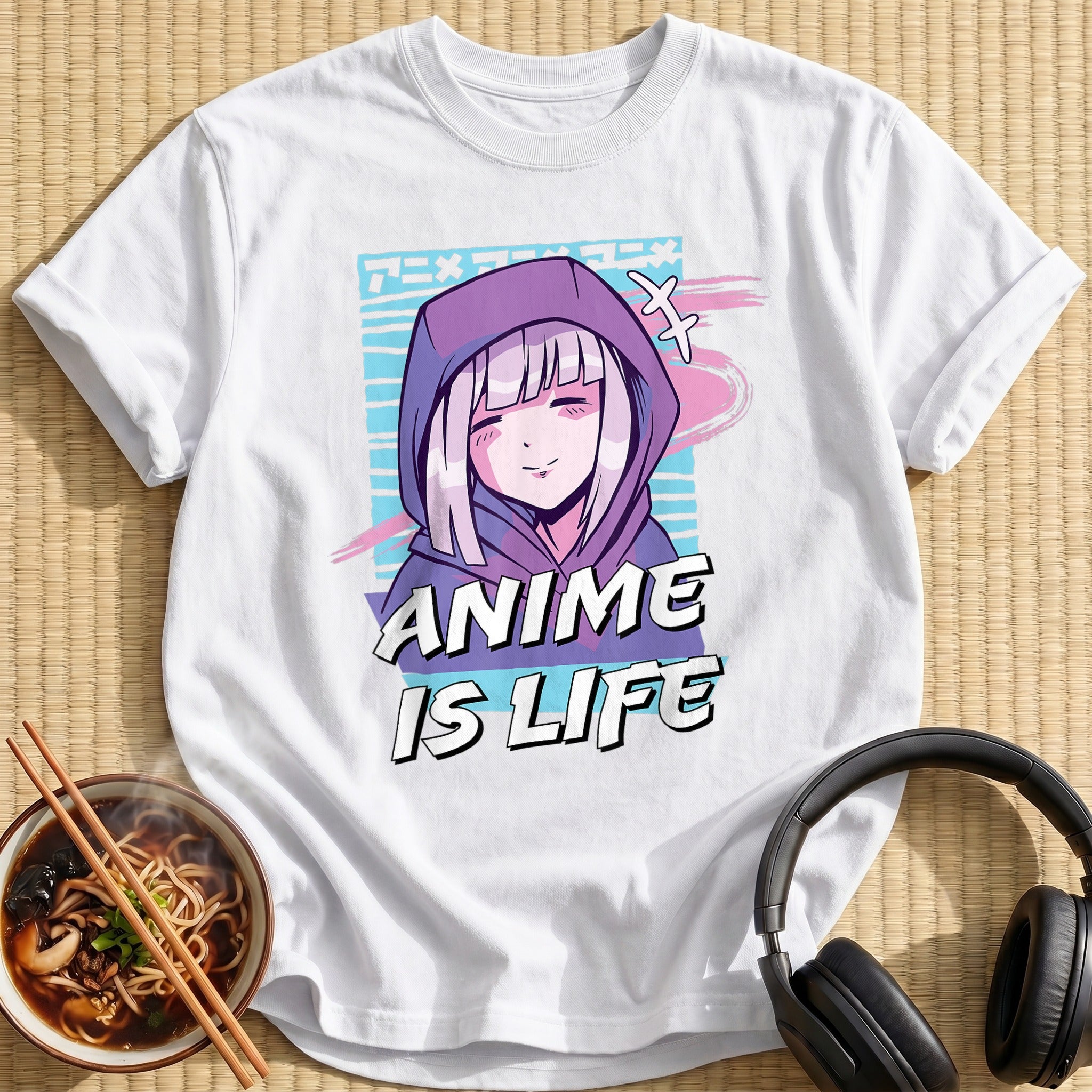 Anime Is Life Hooded Girl - White