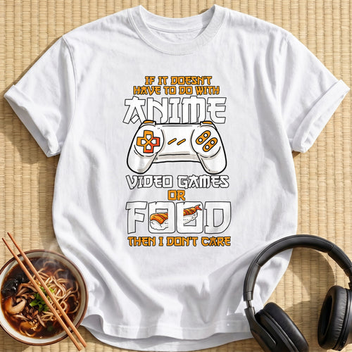 Anime Video Games Or Food - White