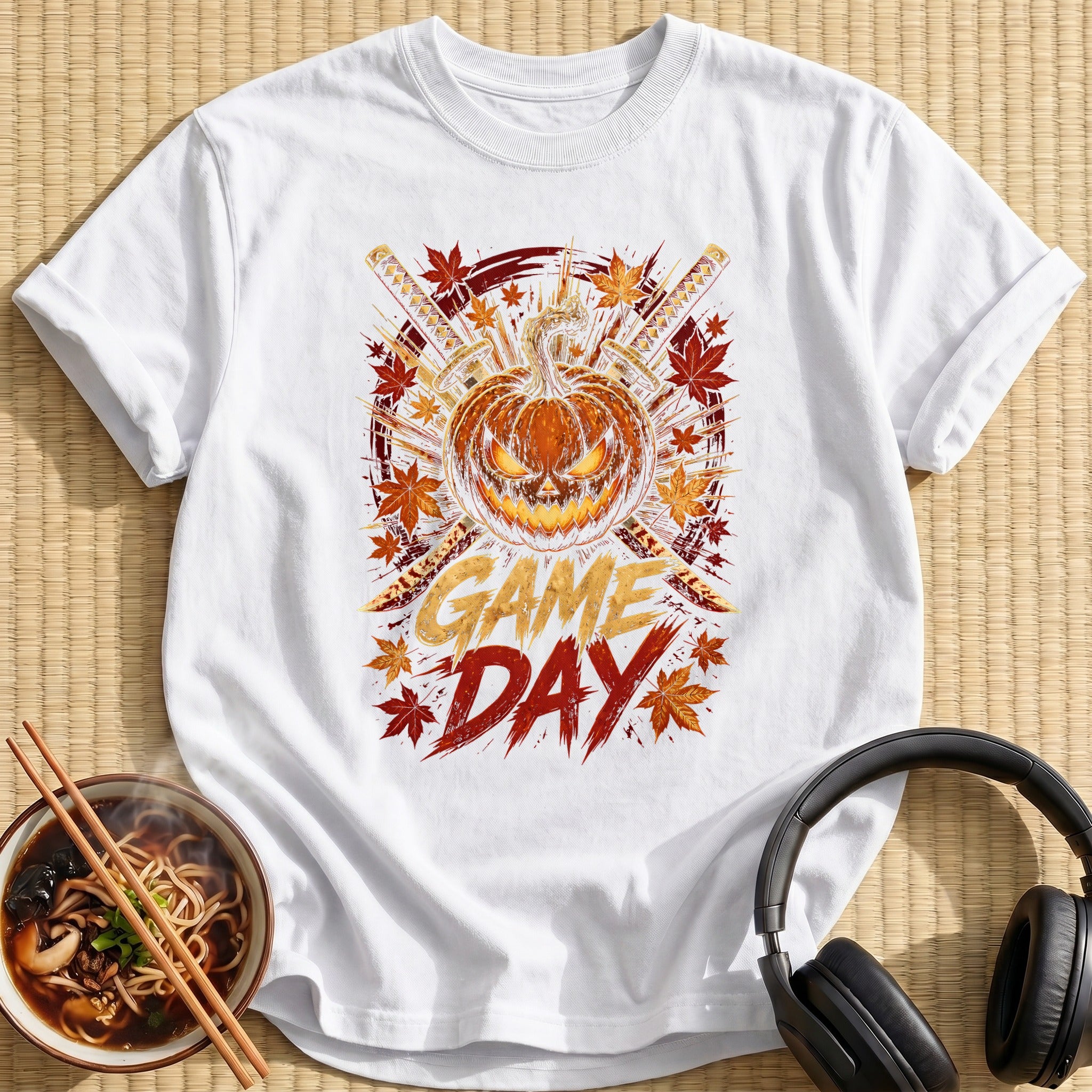 Game Day Pumpkin - White