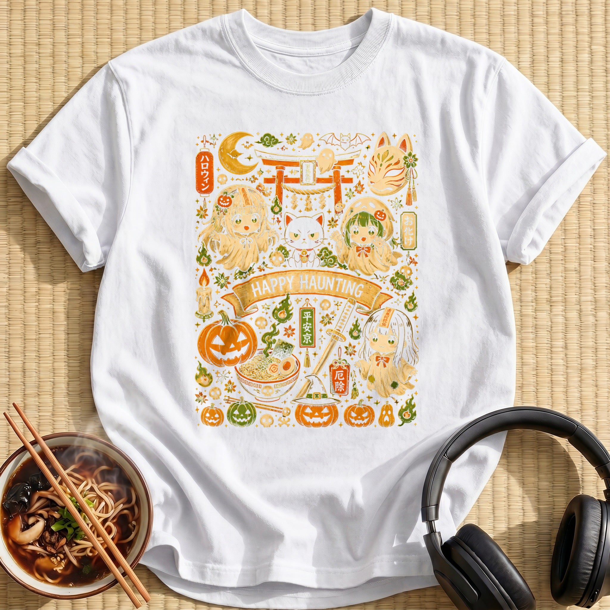 Happy Haunting Doodle - White