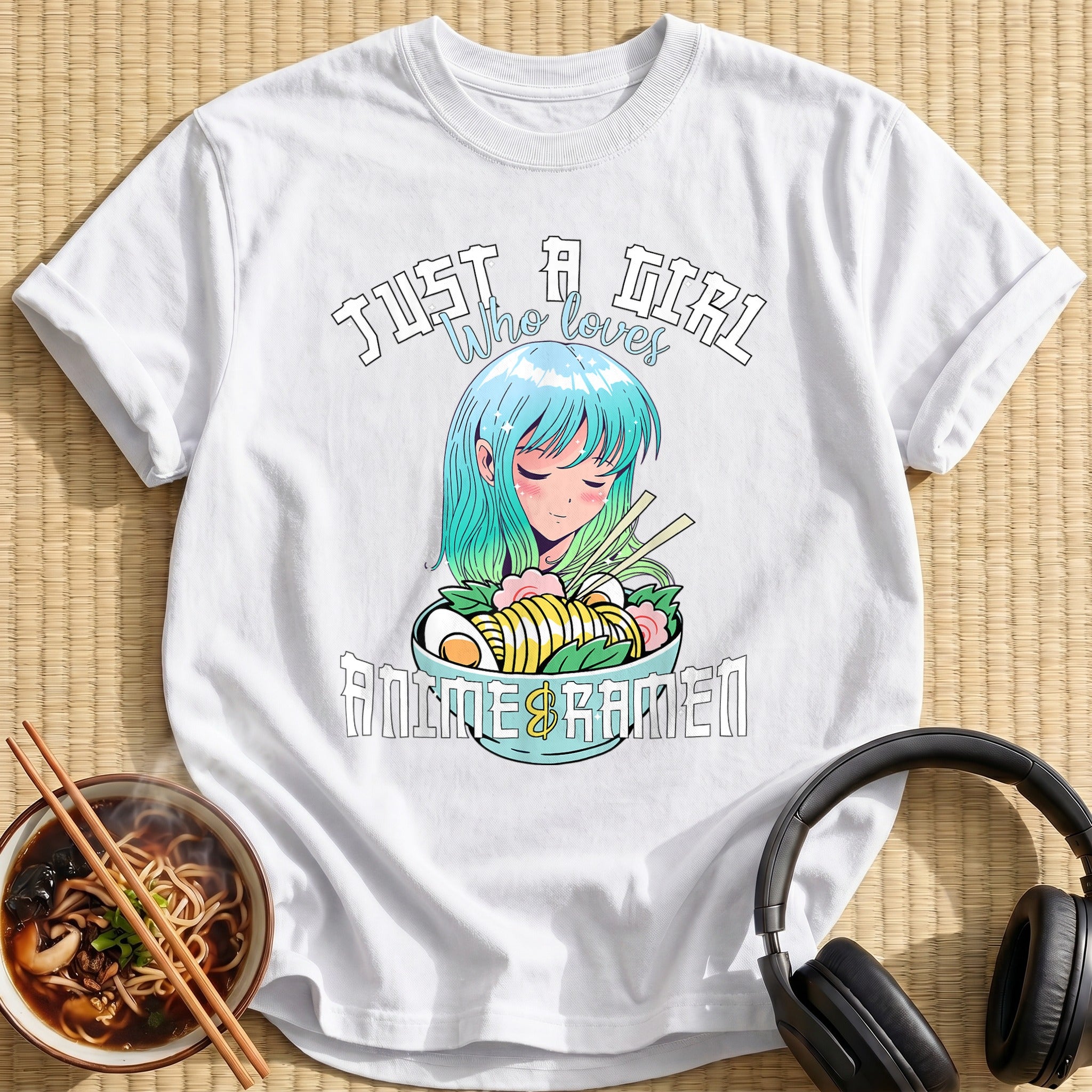 Just A Girl Loves Anime Ramen - White
