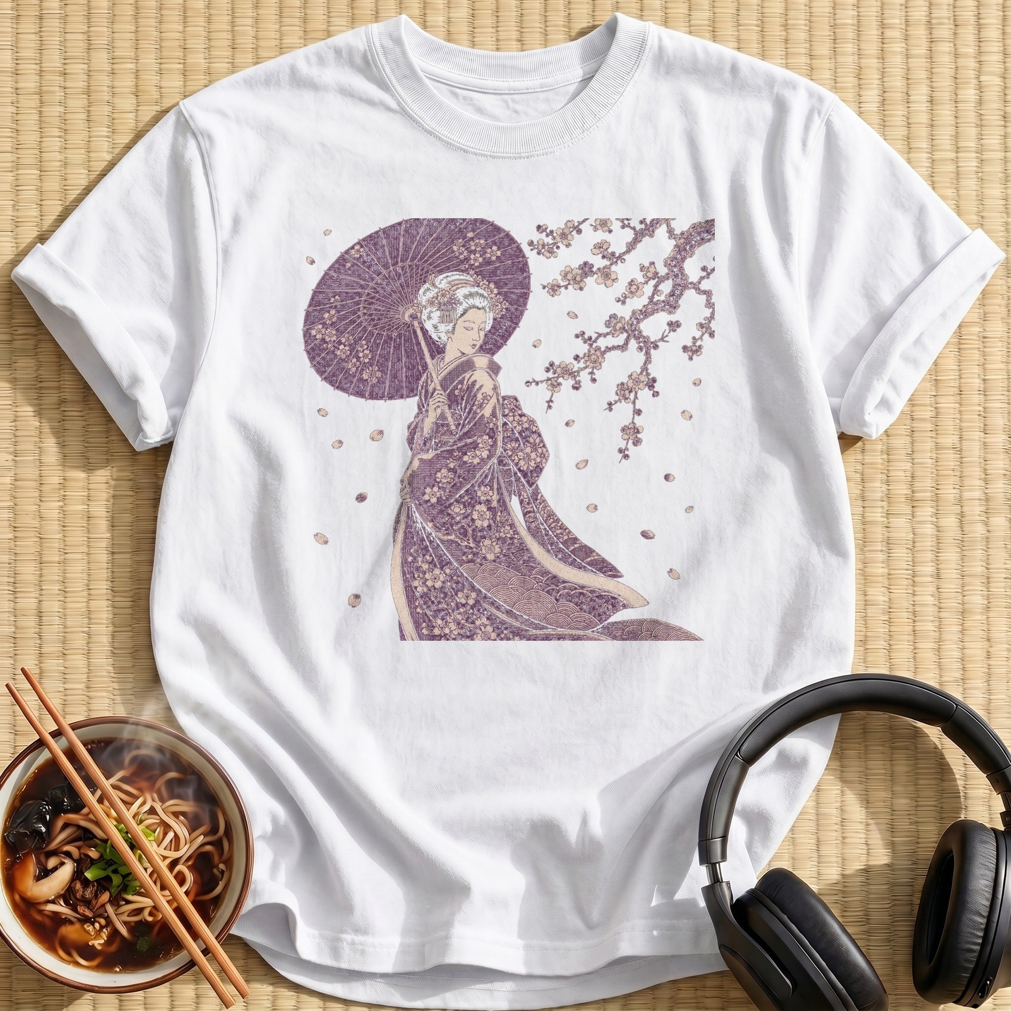 Purple Geisha Parasol Cherry Blossoms