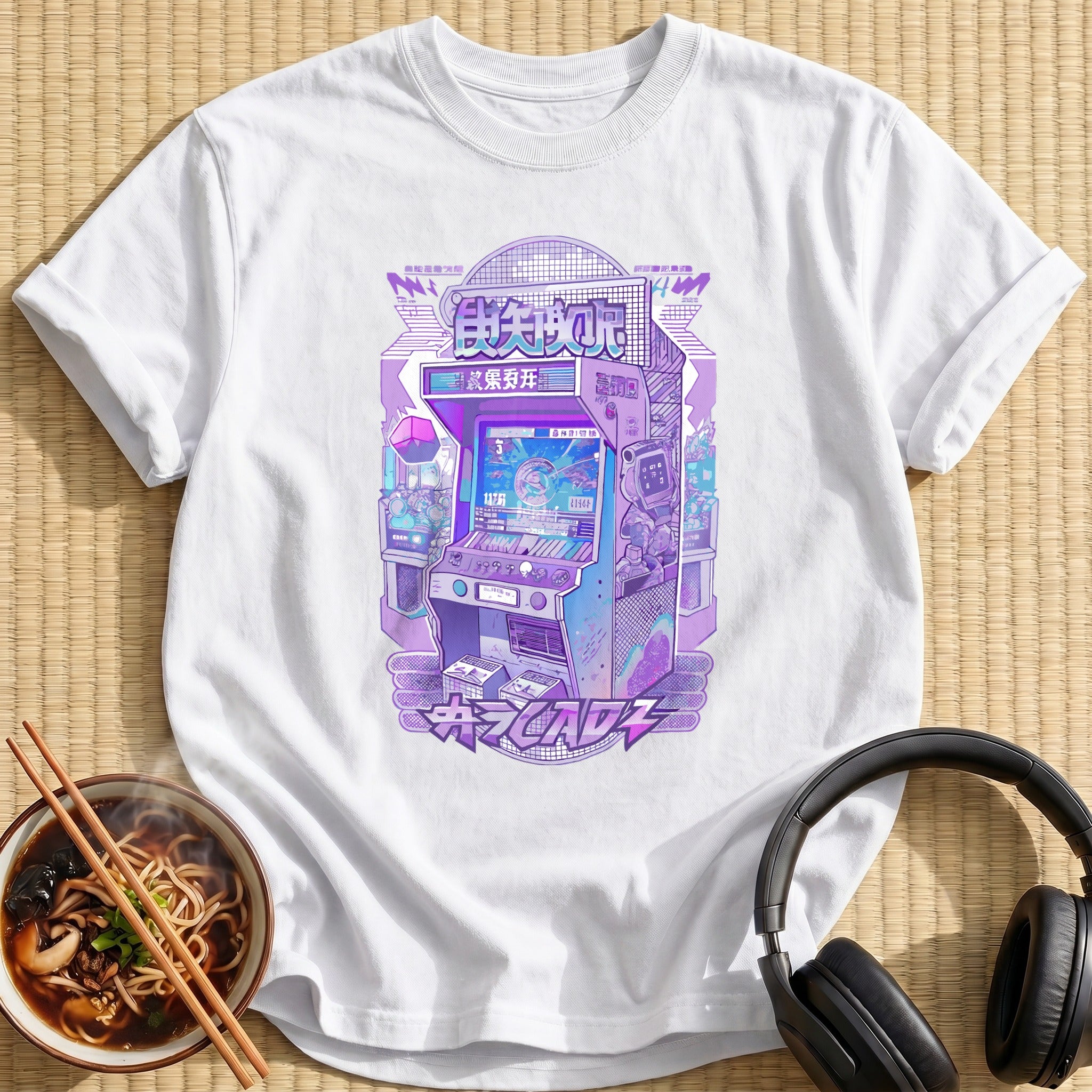Purple Vaporwave Tokyo Arcade Machine - White