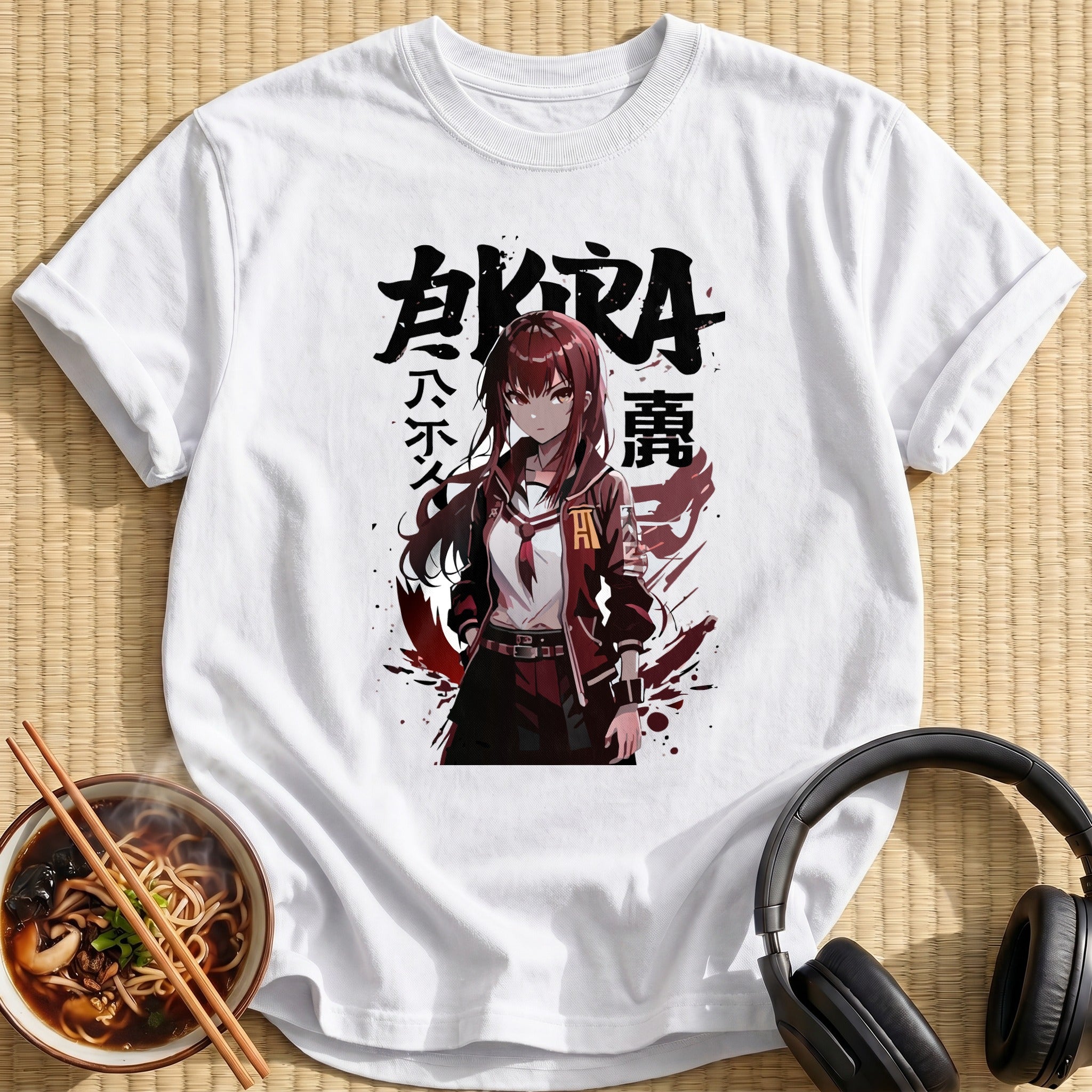 Red Haired Anime Schoolgirl Kira - White