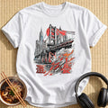 Tokyo Bridge Skyline Crashing Wave - White